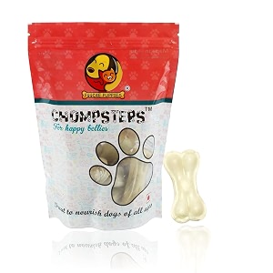 foodie puppy chompsters rawhide pressed bones for dogs  2 inch 6 bone chicken flavour dental chew treats for small dogs and puppy  delicious calcium snacks supports strong teeth amp healthy gums