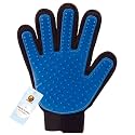 Foodie Puppies Pet Hair Remover Massage Tool with Enhanced Five-Finger Design Gentle Deshedding Brush Gloves for Dogs and Cats Color May Vary (Single-Sided Glove)