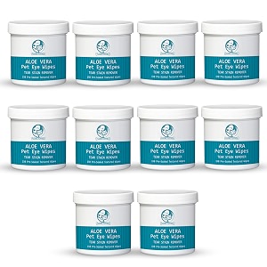 foodie puppies anti-bacterial pet eye wipes 150 pieces - pack of 10 for dogs cats and other small animals  daily care eye wipes suitable for cleaning tears stains eye debris wax odor dirt