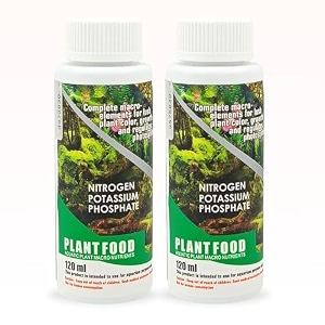 foodie puppies aquatic remedies plant food complete macro nutrients nitrogen potassium amp phosphate nutrient supplement for freshwater aquarium plants  supports healthy growth  120ml pack of 2