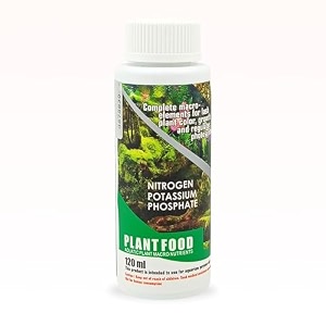 foodie puppies aquatic remedies plant food 120 ml  complete macro nutrient supplement nitrogen potassium amp phosphate for freshwater aquarium plants  promotes healthy plant growth