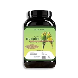 foodie puppies bird food for budgies - 1kg  natural amp healthy premium mix seeds canary yellow proso browntop sunflower pearl oats niger  daily birds food seeds
