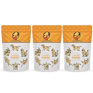 foodie puppies bird food for conures - 3kg pouch mix seeds for parakeets parrots macaws and cockatoos  fortified with canary seeds red chillis peanuts yellow proso sunflower amp safflower