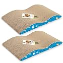 Foodie Puppies 2-in-1 Reversible Cat Scratcher Pad with Catnip for Cats &amp; Kittens (Bumpy Road) | Corrugated Cardboard Cat Scratching Pad for Furniture Protection, Indoor Play &amp; Rest