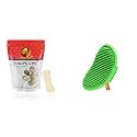 Foodie Puppies Chompsters Rawhide Pressed Bone Calcium Treat for Dogs - 3inch (6 Bones) &amp; Foodie Puppies Pet Massage Rubber Bath Glove- 1 Piece (Soothing Glove)