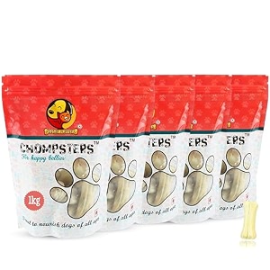 foodie puppies chompsters rawhide pressed bone calcium treat for dogs - 3 inch 5kg  suitable for puppy and small to medium dogs  best healthy dog bones to clean teeth and freshen breath