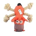 Foodie Puppies Dog Plush Toy - Snail Shaped |Non-Toxic, Soft, Stuffed Interactive Cute Squeaky, Crinkle Teething Dog Toy for Puppies and Small to Medium Dogs and Puppies (Snail Plush Toy)