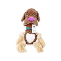 Foodie Puppies Plush Squeaky Rope Toy - (Brown Bulldog) | Non-Toxic, Soft, Stuffed, Teething, Playful, Cuddly Rope Toy | Plush Toys for Small to Medium Dogs and Puppies (Size: 29cm)