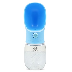 foodie puppies dog water bottle leak proof portable puppy water dispenser drinking feeder pet care cup for outdoor walking hiking travel 350ml