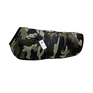 foodie puppies dog winter jacket army print 28 inch for large size dogs  camouflage design waterproof amp windproof polyester coat with fleece adjustable velcro closure warm vest for cold weather