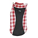 Foodie Puppies Dog Winter Clothes Reversible Pet Jacket - (Red &amp; White, 28 inch) Printed Warm Fleece Coat Windproof, Water Resistant Padded Cold Weather Comfortable Coat, Adjustable with Velcro Tape