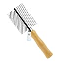 Foodie Puppies Double Side Steel Needles Comb for Dogs and Cats - (Wooden Comb) | Grooming Rake Shedding Comb for Dogs, Cats - Cleaning Supplies (Wooden Dual-Side)