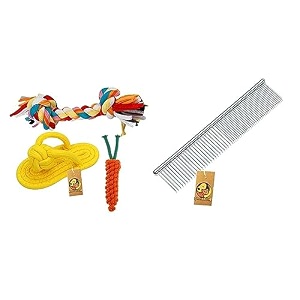 foodie puppies durable cotton mix chewable rope teething playing toy amp professional rounded teeth stainless steel needles pet hair grooming comfortable flat comb