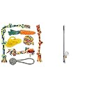 Foodie Puppies Durable Cotton Rope Chew Toy (7 in 1 Combo) &amp; Training Hunter Stick for Puppies and Dogs - 26 inch (Pack of 1)