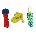 Foodie Puppies 3in1 Dog Chew Cotton Rope Toys Combo for Dogs (2Knot Rope + Corn Stick + Carrot Rope) | Washable Chew Rope Dog Toys for Playing, Teeth Cleaning and Training | for Medium to Large breeds