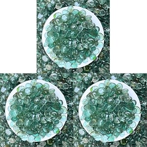 foodie puppies flat glass clear stone 5kg transparent for aquariums fireplace firepit glass for indoor and outdoor vase filler hydroponics plants home decor and diy craft pack of 3
