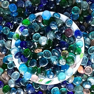 foodie puppies flat glass clear stone 10kg mixed-color 2cm - 25cm for aquariums fireplace firepit glass for indoor and outdoor vase filler hydroponics plants home decor and diy craft