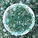 Foodie Puppies Glass Pebbles Stones (Transparent, 2Kg) (2cm - 2.5cm) for Decoration of Garden Plants Pots Fish Aquarium Table Small Crystal Clear White Flat Decorative Vase Filler Marbles