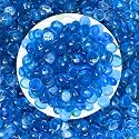 Foodie Puppies Flat Glass Clear Stone (900gm, Sea Blue) (2cm - 2.5cm) for Aquariums, Fireplace, Firepit Glass for Indoor and Outdoor, Vase Filler, Hydroponics Plants, Home Decor and DIY Craft