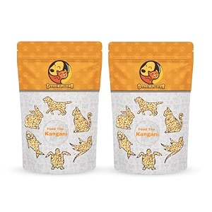 foodie puppies foxtail millet kangni seeds bird food - 2kg pouch high-fiber balanced nutritious daily diet for all bird types