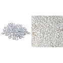 Foodie Puppies Glass Pebbles Stones (900g) (Transparent) &amp; White Small Glossy Stones (Polished 900g)
