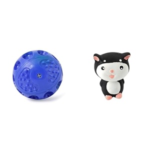 foodie puppies hard squeeze squeaky ball dog toymedium natural latex rubber squeaky black amp white puppy kitty toy small
