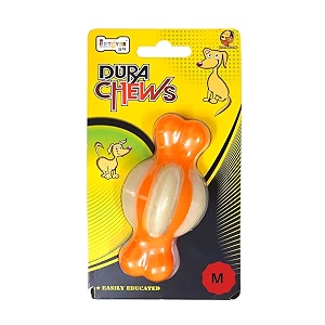 foodie puppies interactive non-toxic nylon arched bone for dogs and puppies - pu bone - large  durable chewing teething and training toy  reduce separation anxiety