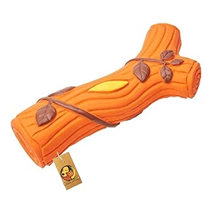 foodie puppies interactive non-toxic soft latex squeaky chew toy for puppies and small dogs orange branch - small  chewing floating training and bouncing  reduce separation anxiety