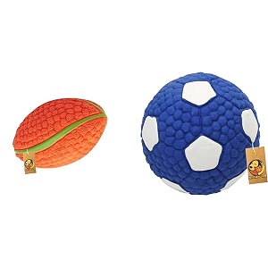 foodie puppies interactive non-toxic soft latex chew squeaky rugby ball large amp interactive non-toxic soft latex chew squeaky ball ee toys blue football large