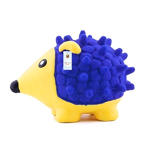 foodie puppies interactive non-toxic soft latex squeaky chew toy for puppies and small dogs hedgehog - small  chewing floating training and bouncing  reduce separation anxiety