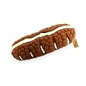 Foodie Puppies Interactive Non-Toxic Soft Latex Chew Squeaky Brown Milky Bread for Dogs and Puppies (Large) | Chewing, Floating, Training, and Bouncing | Reduce Separation Anxiety