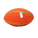 Foodie Puppies Interactive Latex Squeaky Chew Toy for Small to Medium Dogs (Corn Rugby - Large) | Durable, Non-Toxic &amp; Soft Teething, Floating, Training &amp; Bouncing Pet Toy