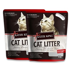 foodie puppies katze king 14kg20l cat litter -7kg10l pack of 2 with strawberry fragrance  innovative dust removal super deodorizing and condensation force