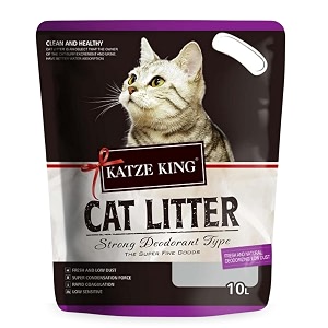 foodie puppies katze king exclusive scoopable cat litter - 7kg10lwith lavender fragrance  clean non-dust clumping type exclusive scoopable with odour control