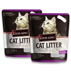 foodie puppies katze king cat litter 10l7kg pack of 2  lavender fragrance cat litter clean non-dust clumping type exclusive scoopable with odour control