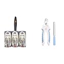 Foodie Puppies Lint Roller with Handle Cover 4 Refills 60 Sheets Each (Lint Roller 5Pcs) &amp; Foodie Puppies Professional Animal Nail Cutter Clipper Trimmer Filer (Large(Nail Clipper)