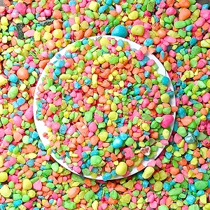 foodie puppies multicolour marble crushed stone 5kg 05cm - 1cm for home decoration vase fillers aquariumfish tank garden and swimming pool polished river rock unplanted substrate