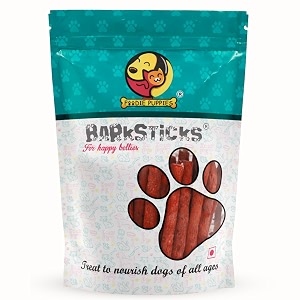 foodie puppies munchy mutton stick for puppies and dog - 450g  chewing barkstick treat for dogs  improves dental health freshen breath  reduces tartar and plaque