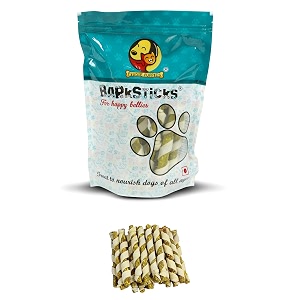foodie puppies munchy treat for puppies amp street dog - chicken twirl - 900gm  chewing barkstick treat for dogs  improves dental health  reduces tartar amp plaque