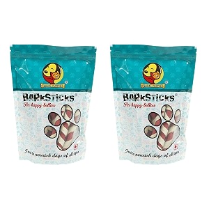 foodie puppies munchy treat for puppies amp street dog - mutton twirl - 2kg  chewing barkstick treat for dogs  improves dental health  reduces tartar amp plaque