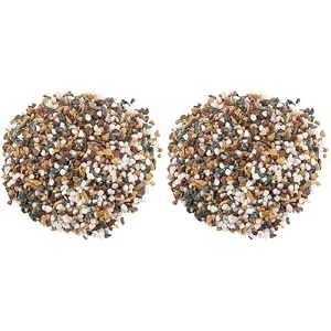 foodie puppies natural gravel mix marble 20kg 7mm - 13mm decorative stones for aquariumfish tank garden home decoration vase filler indoor amp outdoor pebble pack of 2