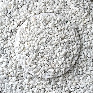 foodie puppies natural gravel white marble 2kg 7mm - 13mm decorative stones for aquariumfish tank garden home decoration vase filler indoor amp outdoor pebble