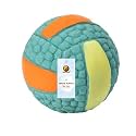 Foodie Puppies Natural Latex Rubber Squeaky Volley Ball Dog Toy - (Green, Large) | Small, Medium Dogs &amp; Puppy | Durable, Fetch &amp; Chew Safe Play Toy | Reduce Separation Anxiety (Diameter: 10 cm)