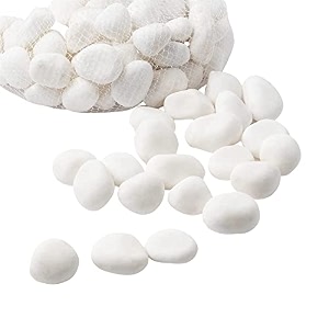 foodie puppies natural polished decorative white stones - medium 20kg 2cm - 35cm for aquariums fish and turtle tank terrariums and plant pot  unplanted substrate for aquarium decoration