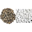 Foodie Puppies Natural Polished Gravel Stone (3Kg) (1.5cm - 3.5cm) - Multipurpose Uses Stones &amp; White Stones Large (2Kg) (2.5cm - 5cm)