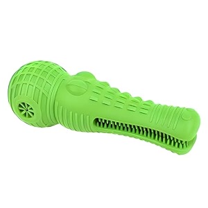 foodie puppies natural rubber dog chew toy - crocodile toy for puppies amp small dogs  interactive training dental cleaning and fun chew toy  works better with toothpaste