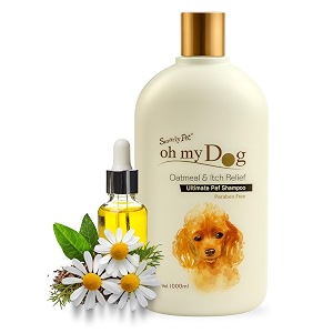 foodie puppies oh my dog oatmeal shampoo for dogs and puppies - 1000ml  paraben amp cruelty-free ultimate pet shampoo  shiny soft fur and itch-relief coat  suitable for all breeds and sizes