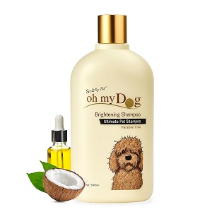 foodie puppies oh my dog brightening shampoo for dogs and puppies - 500ml  paraben amp cruelty-free ultimate pet shampoo  soft smooth shiny and tangle-free fur  suitable for all breeds and sizes