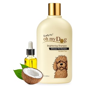 foodie puppies oh my dog brightening shampoo for dogs and puppies - 1000ml  paraben amp cruelty-free ultimate pet shampoo  soft smooth shiny and tangle-free fur  suitable for all breeds and sizes