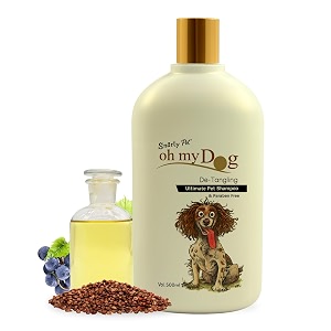 foodie puppies oh my dog detangling shampoo for dogs and puppies - 500ml  paraben amp cruelty-free ultimate pet shampoo  shiny soft and tangle-free fur  suitable for all breeds and sizes